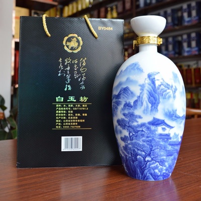 融通酒行|汾酒 山谷山青 白玉坊 1.5L 清香型白酒53度 1瓶