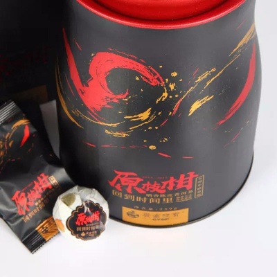 融通酒行|原枝柑茶 普洱茶 熟茶 1罐250克