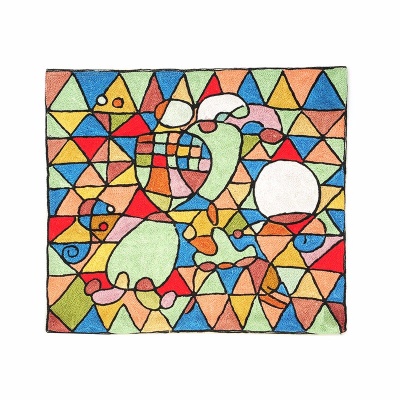 艾茜娜古绣庄印度进口KASHMIR混纺抱枕套45×45cm 11款可选