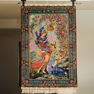 艾茜娜古绣印度进口庄KASHMIR真丝毯150×90cm 2款可选