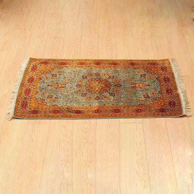 艾茜娜古绣印度进口庄KASHMIR真丝毯150×90cm 2款可选