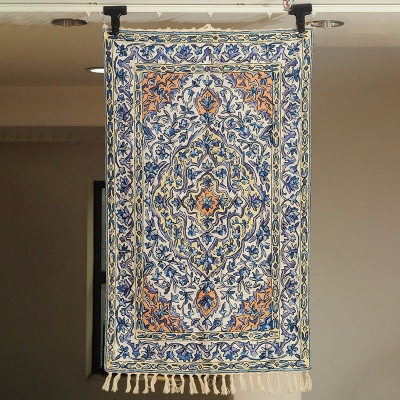 艾茜娜古绣庄印度进口KASHMIR混纺毯120×70cm