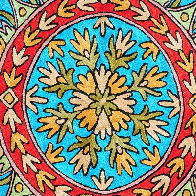 艾茜娜古绣庄印度进口KASHMIR混纺毯150×90cm