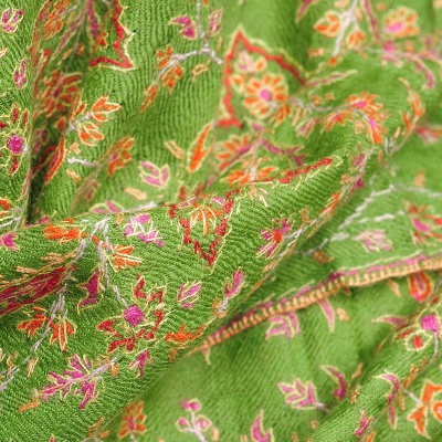 艾茜娜古绣庄KASHSIR手100%绣碎花披肩210×70cm